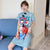 Peking Opera Print Mandarin Collar Plus Size Modern Cheongsam Dress