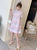 Plus Size Knee-length Modern Cheongsam Striped Dress