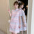 Plus Size Knee-length Modern Cheongsam Striped Dress