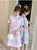 Plus Size Knee-length Modern Cheongsam Striped Dress