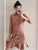 Plus Size Knee-length Modern Cheongsam Floral Day Dress