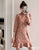 Plus Size Knee-length Modern Cheongsam Floral Day Dress