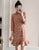 Plus Size Knee-length Modern Cheongsam Floral Day Dress