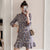 Plus Size Knee-length Modern Cheongsam Floral Day Dress