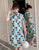 Plus Size Short Sleeve Modern Cheongsam Plaids & Checks Dress