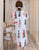 Vestido de día cheongsam moderno con estampado de kimono de talla grande para mujer
