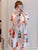 Robe de jour Cheongsam moderne à motif kimono pour femmes de grande taille