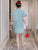 Plus Size Trumpet Sleeve Modern Cheongsam Mini Dress with Tassel