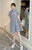 Plus Size Polka Dots Pattern Modern Cheongsam Mini Dress