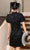 Dark Style Trompetenärmel Modernes Cheongsam Chic Minikleid