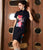 Mulan Print Modern Cheongsam Chic Mini Dress
