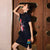 Mulan Print Modern Cheongsam Chic Mini Dress