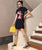 Mulan Print Modern Cheongsam Chic Mini Dress