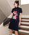 Mulan Print Modern Cheongsam Chic Mini Dress