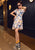 Dragons Pattern Modern Cheongsam Petite Size A-line Dress