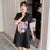 Cartoon Pattern Modern Cheongsam Chic Knee Length A-Line Dress