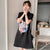 Cartoon Pattern Modern Cheongsam Chic Knee Length A-Line Dress