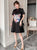 Cartoon Pattern Modern Cheongsam Chic Knee Length A-Line Dress