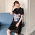 Cartoon-Muster Modernes Cheongsam-Chic knielanges A-Linien-Kleid
