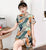 Short Sleeve Floral Modern Cheongsam Chic Plus Size A-Line Dress