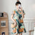 Kurzarm Floral Modern Cheongsam Chic Plus Size A-Linien Kleid