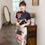 Vestido acampanado Crane & Peony Pattern Modern Cheongsam Chic Plus Size