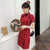 Giraffe Pattern Modern Cheongsam Chic Plus Size A-Line Dress