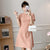 Plaids & Checks Modern Cheongsam Chic Plus Size A-Line Dress