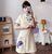 Blumenstickerei Spitze Modernes Cheongsam Chic Plus Size A-Linien Kleid