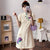 Floral Embroidery Lace Modern Cheongsam Chic Plus Size A-Line Dress