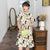 Cat Pattern Short Sleeve Modern Cheongsam Chic Plus Size A-Line Dress