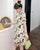 Cat Pattern Short Sleeve Modern Cheongsam Chic Plus Size A-Line Dress