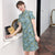 Dragons Pattern Short Sleeve Modern Cheongsam Chic Plus Size A-Line Dress