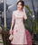 Abito cinese cheongsam stile Shanghai anni '30 con bordo in pizzo