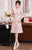 Half Sleeve Floral Lace Cheongsam Chic Chinese Dress Plus Size