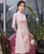 Abito cinese cheongsam stile Shanghai anni '30 con bordo in pizzo