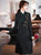 Long Sleeve Floral Lace Cheongsam Chic Chinese Dress Plus Size