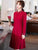 Long Sleeve Floral Lace Cheongsam Chic Chinese Dress Plus Size