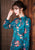 Long Sleeve Floral Modern Cheongsam Knee Length Chinese Dress Plus Size