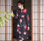 Long Sleeve Floral Modern Cheongsam Knee Length Chinese Dress Plus Size