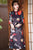 Long Sleeve Floral Modern Cheongsam Knee Length Chinese Dress Plus Size