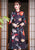 Long Sleeve Floral Modern Cheongsam Knee Length Chinese Dress Plus Size