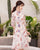 Half Sleeve Floral Cheongsam Chic Chinese Dress Plus Size