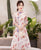 Half Sleeve Floral Cheongsam Chic Chinese Dress Plus Size