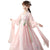 Trumpet Sleeve Floral Embroidery Girl's Han Chinese Costume Princess Dress