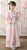 Trumpet Sleeve Floral Embroidery Girl's Han Chinese Costume Princess Dress