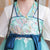 Robe de princesse de costume chinois Han de la fille de broderie florale à demi-manches