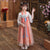 Vestido de princesa de traje chino Han de niña de cintura imperio con manga de trompeta
