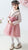 Floral Brocade Wadded Coat with Pleated Skirt Girl's Suit