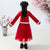 Floral Embroidery Wadded Coat with Pleated Skirt Girl's Suit